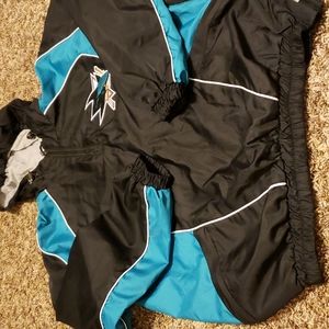 San jose Sharks jacket/ windbreaker hoodie, offcial licensed product retro